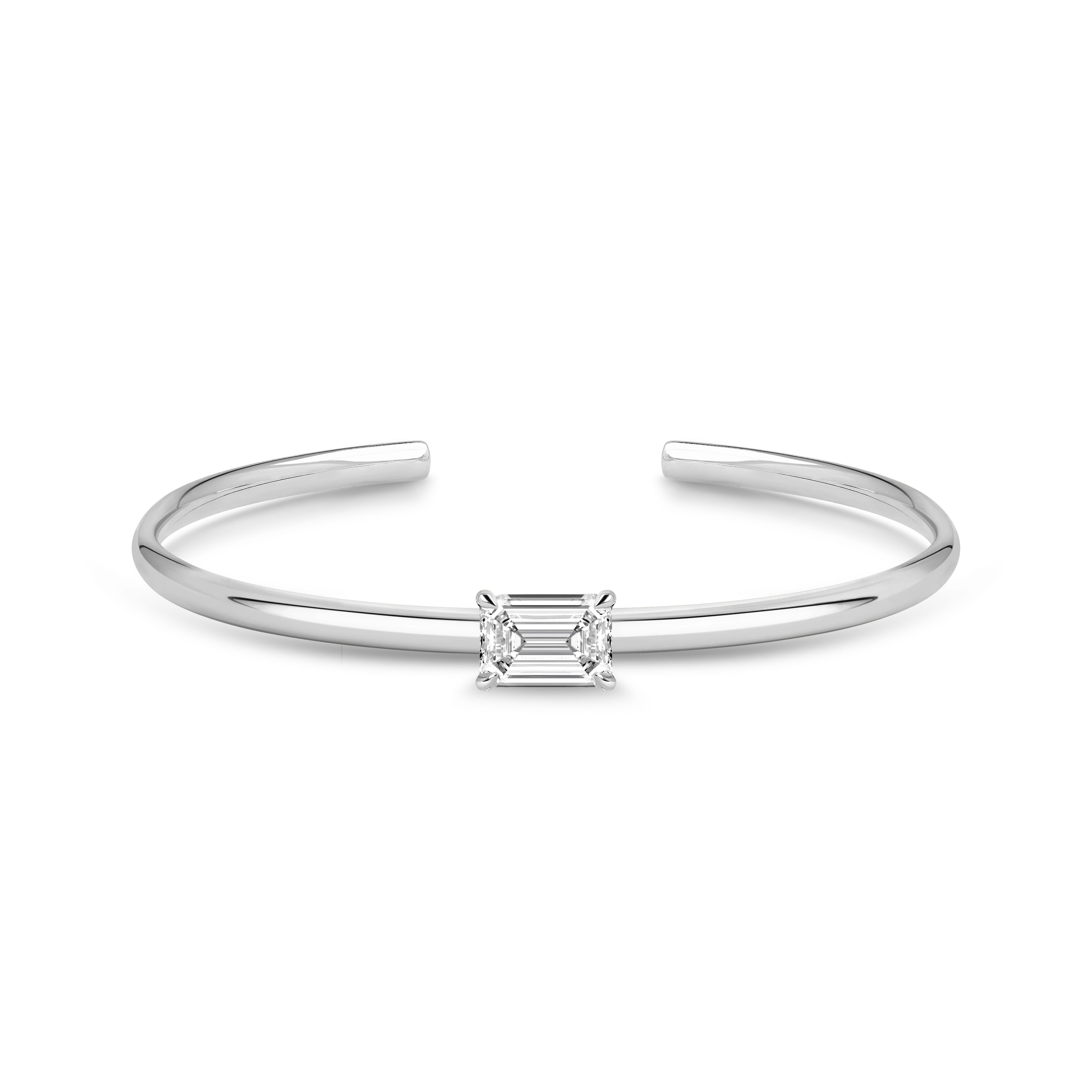 Charlotte Cuff Bangle (Emerald) - Image 4